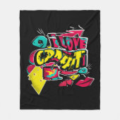 Abstrakte Comicen Graffiti Text grunge städtische  Fleecedecke (Vorderseite)