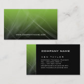 Abstrakte Computer-Geschäfts-Karten-Grün Visitenkarte (Vorne/Hinten)