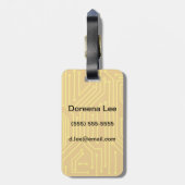 Abstrakte Computerausrüstung Gepäckanhänger (Rückseite vertikal)