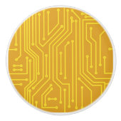 Abstrakte Computerausrüstung Keramikknauf (Vorderseite)