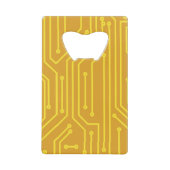 Abstrakte Computerausrüstung Kreditkartenflaschenöffner (Vorderseite)