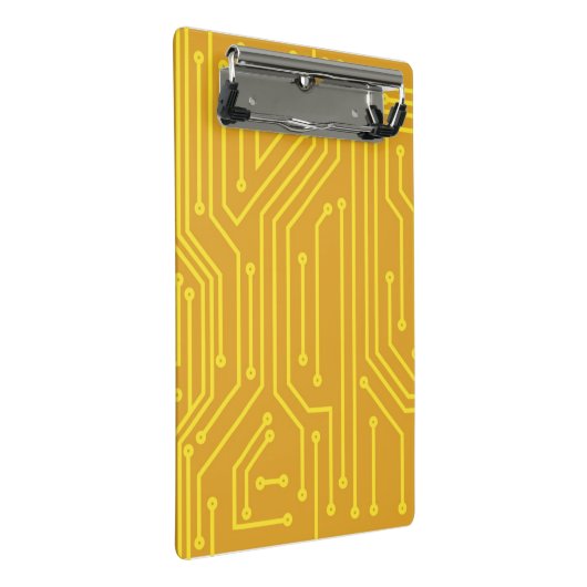 Abstrakte Computerausrüstung Mini Klemmbrett (Schrägansicht)