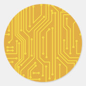 Abstrakte Computerausrüstung Runder Aufkleber (Vorderseite)