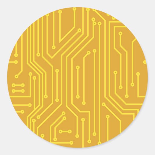 Abstrakte Computerausrüstung Runder Aufkleber (Vorderseite)