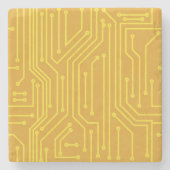 Abstrakte Computerausrüstung Steinuntersetzer (Vorderseite)