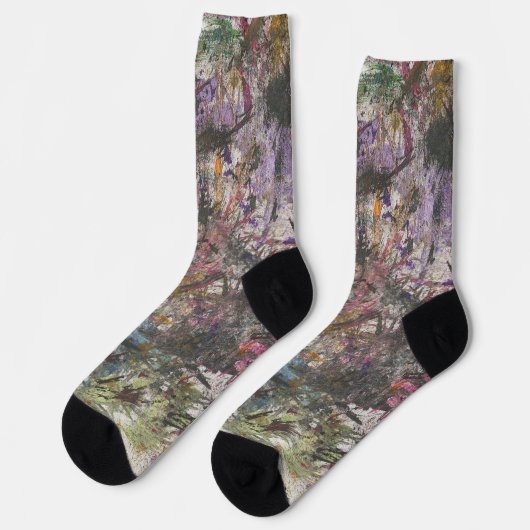 Abstrakte "Confetti zu" Multiprint-Crew-Socken Socken (Linkes Detail)
