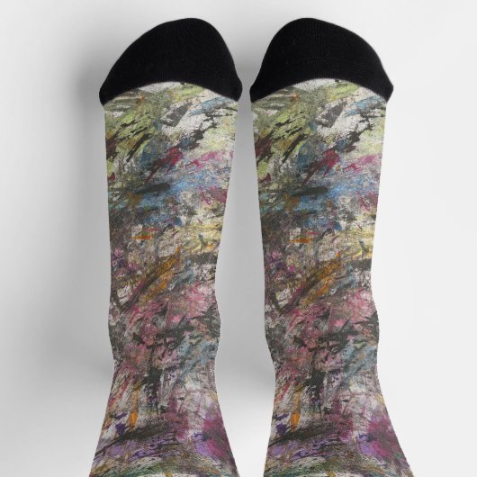 Abstrakte "Confetti zu" Multiprint-Crew-Socken Socken (Oben)