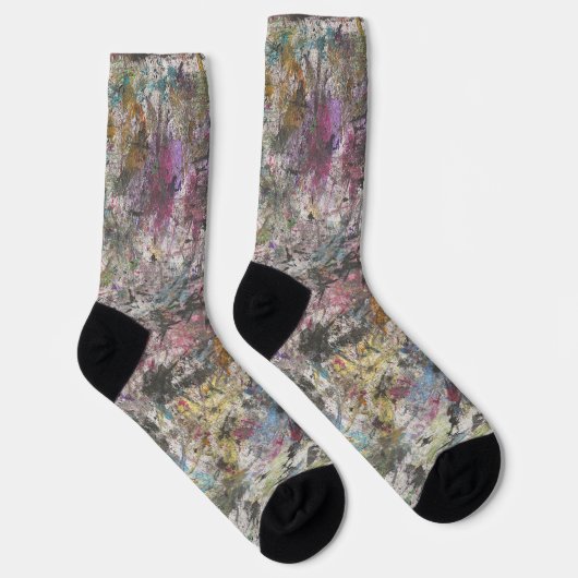 Abstrakte "Confetti zu" Multiprint-Crew-Socken Socken (Rechts)