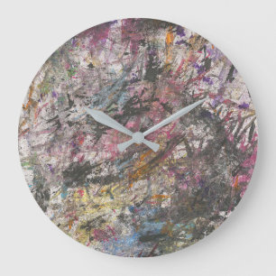Abstrakte "Confetti zu o"-Uhr Große Wanduhr