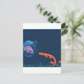 Abstrakte Coole Fische Postkarte (Stehend Vorderseite)