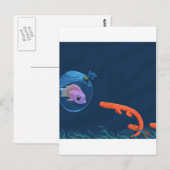 Abstrakte Coole Fische Postkarte (Vorne/Hinten)
