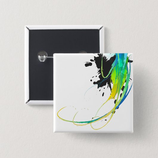 Abstrakte coole Gewässer Paint Spritzer Button (Vorne & Hinten)