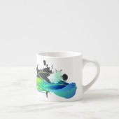 Abstrakte coole Gewässer Paint Spritzer Espressotasse (Rechts)