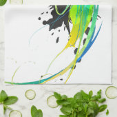 Abstrakte coole Gewässer Paint Spritzer Geschirrtuch (Gefaltet)