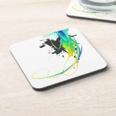 Abstrakte coole Gewässer Paint Spritzer Getränkeuntersetzer (Linke Seite)