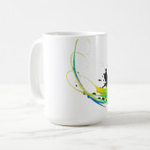 Abstrakte coole Gewässer Paint Spritzer Kaffeetasse (Vorderseite Links)