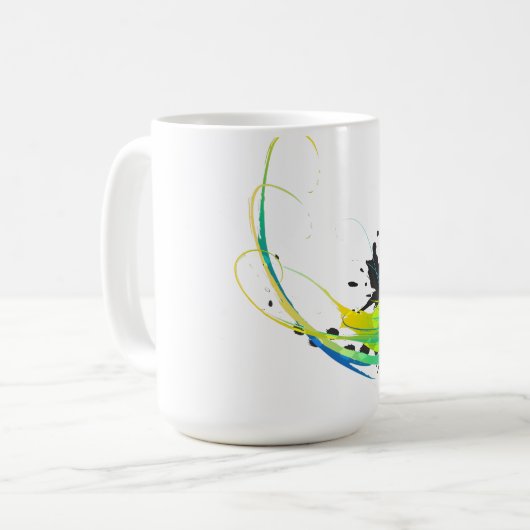 Abstrakte coole Gewässer Paint Spritzer Kaffeetasse (Vorderseite Links)