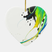 Abstrakte coole Gewässer Paint Spritzer Keramikornament (Hinten)