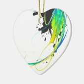 Abstrakte coole Gewässer Paint Spritzer Keramikornament (Links)