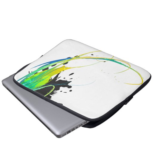 Abstrakte coole Gewässer Paint Spritzer Laptopschutzhülle (Vorne Knopf)