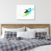 Abstrakte Coole Gewässer Paint-Spritzer Leinwanddruck (Insitu (Schlafzimmer))
