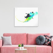 Abstrakte Coole Gewässer Paint-Spritzer Leinwanddruck (Insitu (Wohnzimmer))