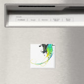 Abstrakte coole Gewässer Paint Spritzer Magnet (In Situ (Geschirrspüler))