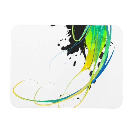 Abstrakte coole Gewässer Paint Spritzer Magnet (Horizontal)