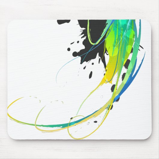 Abstrakte coole Gewässer Paint Spritzer Mousepad (Vorne)