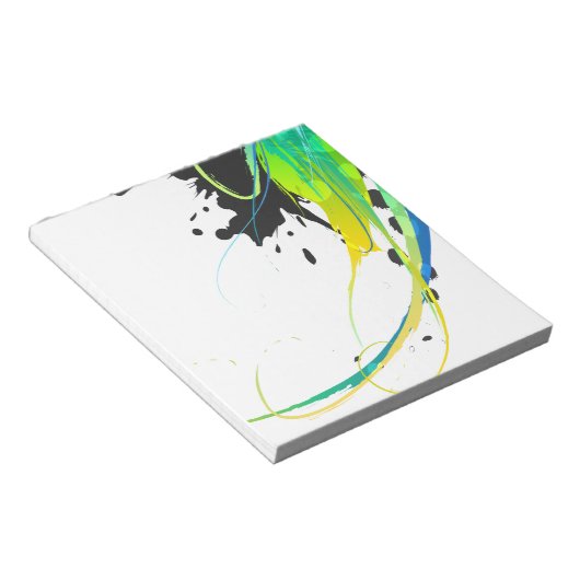 Abstrakte coole Gewässer Paint Spritzer Notizblock (angewinkelt)