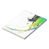Abstrakte coole Gewässer Paint Spritzer Notizblock (Rotiert)