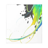 Abstrakte coole Gewässer Paint Spritzer Notizblock (Vorderseite)
