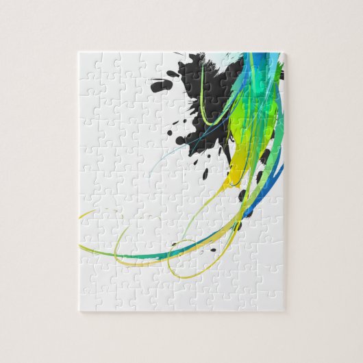 Abstrakte coole Gewässer Paint Spritzer Puzzle (Vertikal)