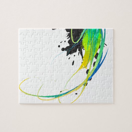 Abstrakte coole Gewässer Paint Spritzer Puzzle (Horizontal)