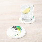 Abstrakte coole Gewässer Paint Spritzer Sandstein Untersetzer (Seite)