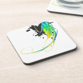 Abstrakte coole Gewässer Paint Spritzer Untersetzer (Linke Seite)