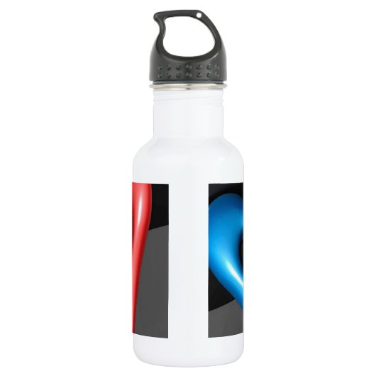 Abstrakte coole Jungen-Mädchen-Liebe Trinkflasche (Rückseite)