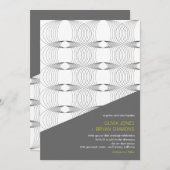 Abstrakte Coole Moderne Mod Rings Wedite Einladung (Vorne/Hinten)