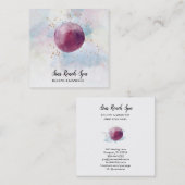 *~* Abstrakte Cosmo Stars Wasserfarbe Himmelswelt Quadratische Visitenkarte (Vorne/Hinten)