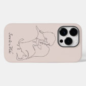 Abstrakte Couple Line Art , Boho Chic Case-Mate iP iPhone Hülle (Rückseite (Horizontal))