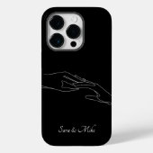 Abstrakte Couple Line Art , Boho Chic Case-Mate iPhone Hülle (Rückseite)