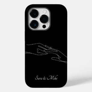 Abstrakte Couple Line Art , Boho Chic Case-Mate iPhone 14 Pro Hülle