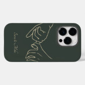 Abstrakte Couple Line Art , Boho Chic Case-Mate iPhone Hülle (Rückseite (Horizontal))