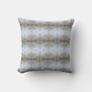 Abstrakte Creme aus weißem Grau Kissen