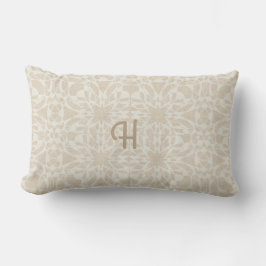 Abstrakte Creme Linen Vintage Stilmuster Pillow Lendenkissen