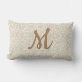 Abstrakte Creme Linen Vintage Stilmuster Pillow Lendenkissen