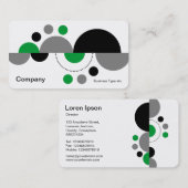 Abstrakte Crescent 01 - Gras grün Visitenkarte (Vorne/Hinten)