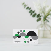 Abstrakte Crescent 01 - Gras grün Visitenkarte (Stehend Vorderseite)