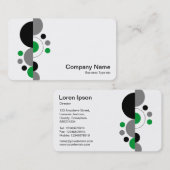 Abstrakte Crescent 01 - Gras grün Visitenkarte (Vorne/Hinten)