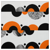 Abstrakte Crescent 02 - Orange Stoff (Muster)